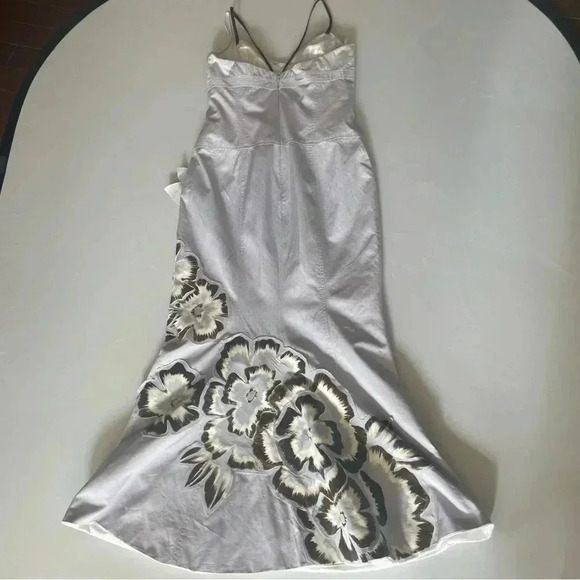 Carolina Herrera Maxi Dress Gown 12 Runway Hand Painted Floral Formal Mermaid - Picture 16 of 16